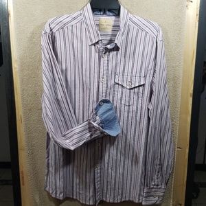 Tommy Bahama Jeans Striped Mens Button Shirt - L